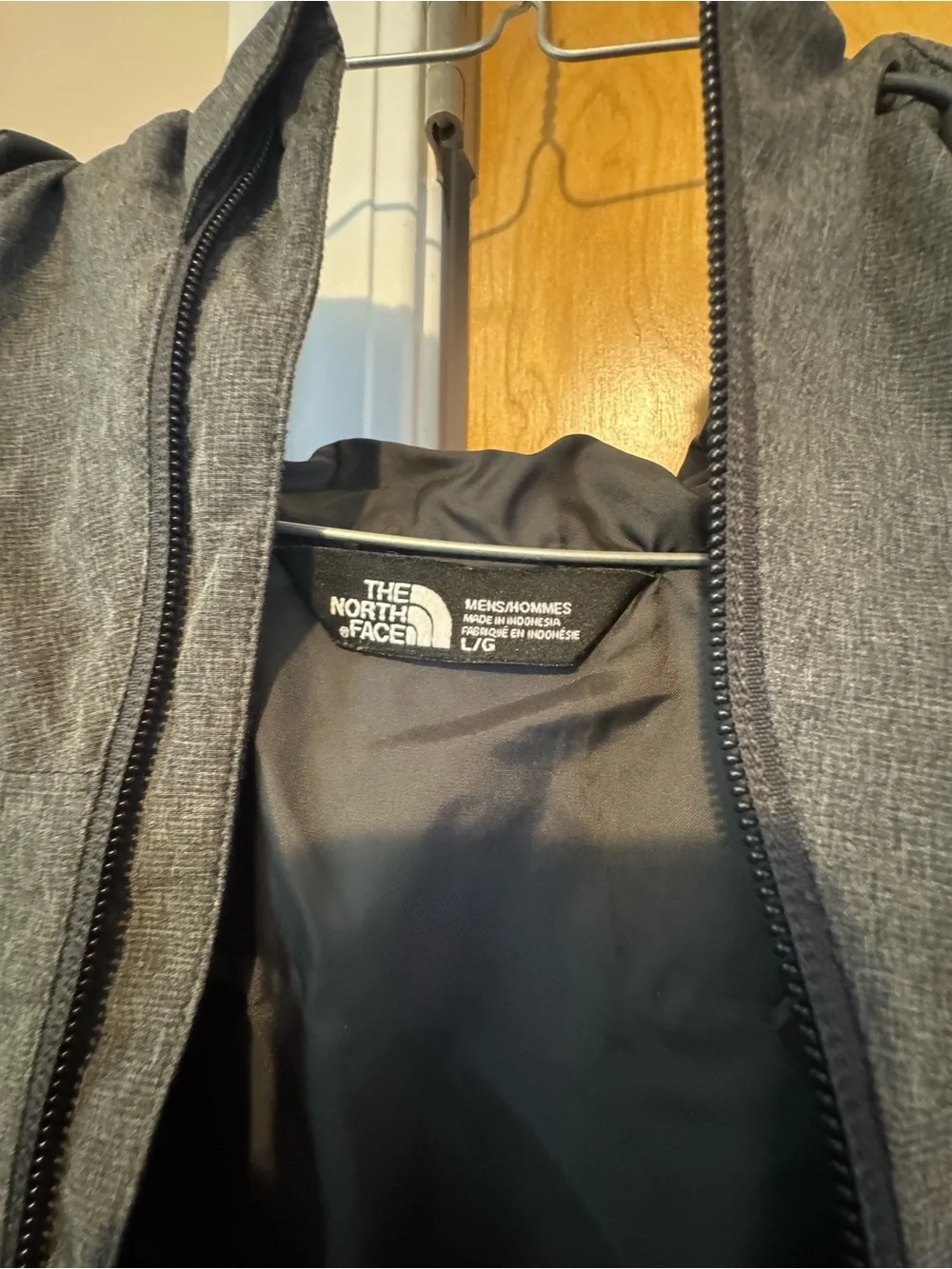 The North Face Men's Charcoal Hooded Rain Jacket